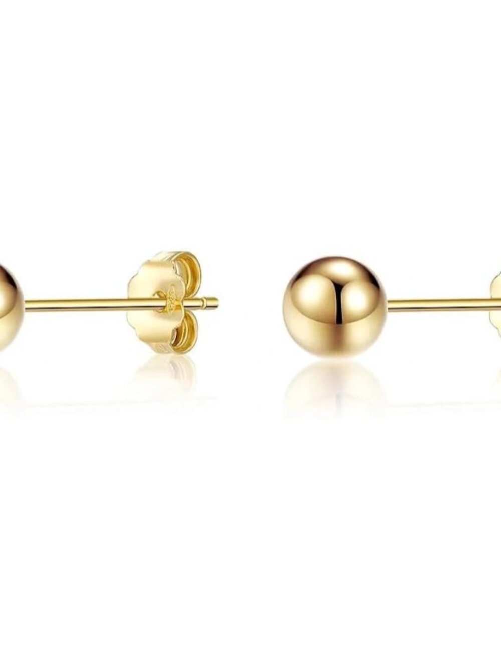 14k Gold Stud Earrings Women Hypoallergenic Gold Flat Back Stud Earrings